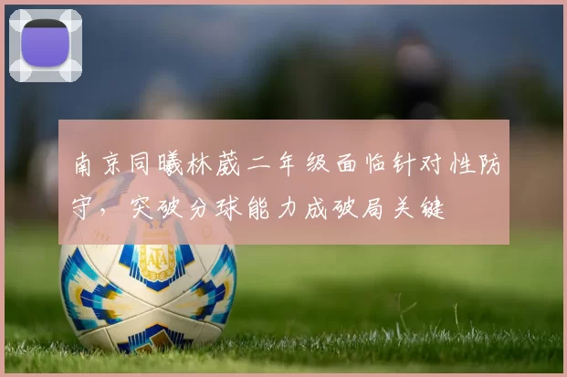 南京同曦林葳二年级面临针对性防守，突破分球能力成破局关键
